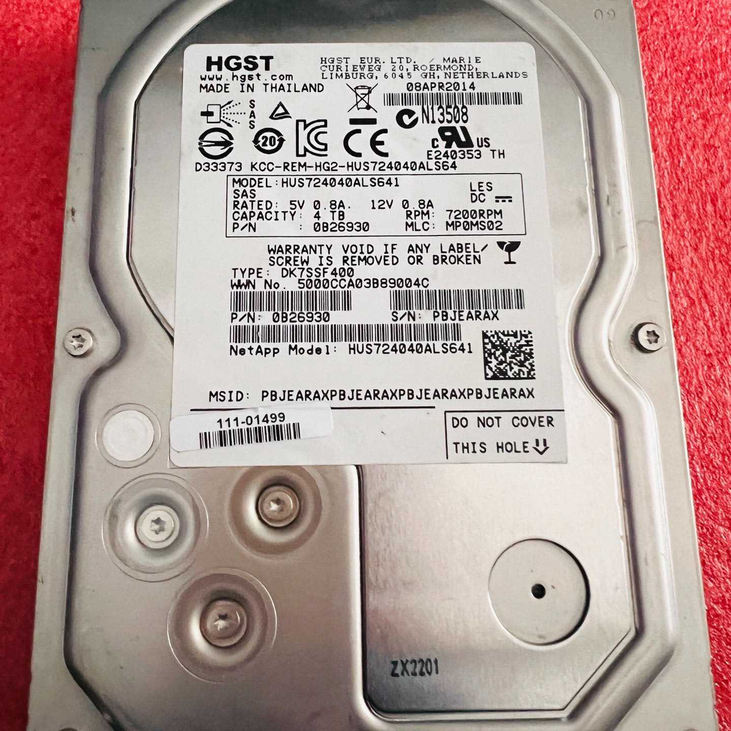 HUS724040ALS641 SAS接口 3.5寸日立4T议价
