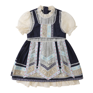 新款苗族民族服装儿童广西壮族男女童壮服【亚麻棉面料】服饰