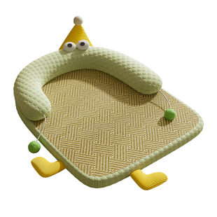 狗窝四季通用狗狗床夏季凉席猫咪夏天冰凉垫宠物睡垫降温耐咬凉窝