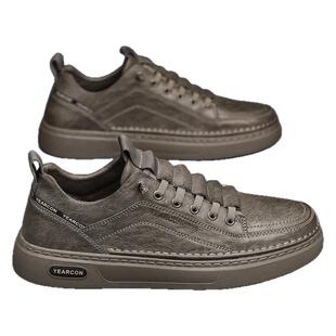 意尔康板鞋男鞋2026新款春秋冬季加绒棉爆款百搭高端男士休闲皮鞋