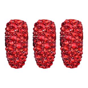 新年大红色美甲钻小号平底异形混装玻璃钻超闪指甲装饰水钻网红钻