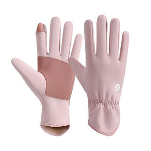 冬季手套女防风加厚绒保暖触屏防水防寒户外电动车骑行用防滑男款