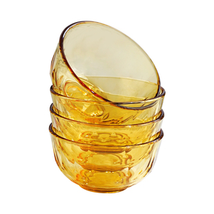 琥珀色玻璃碗微波炉专用耐高温家用面碗沙拉碗饭碗汤碗餐具套装