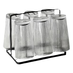 简约条纹喝水杯子玻璃杯套装客厅待客泡茶杯果汁杯红啤酒杯咖啡杯