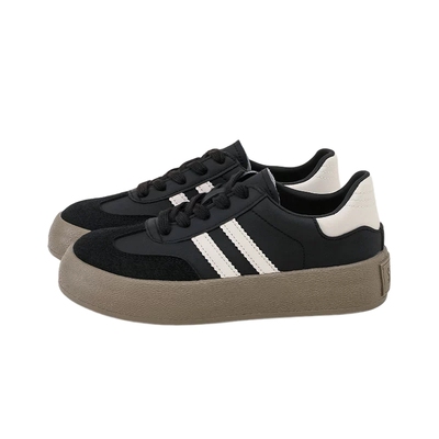 Semir女鞋德训鞋2025秋冬新款黑色厚底女款百搭款运动透气板鞋女