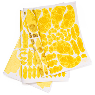 水流星陶艺釉上花纸景德镇陶瓷粉彩烤花贴纸低温贴画免绘画