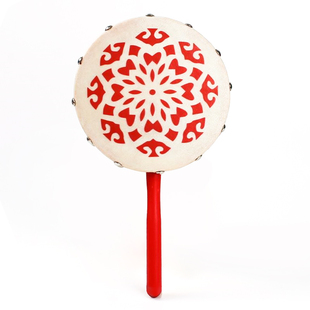 羊皮20cm25cm扇子鼓童心鼓韵舞蹈道具藏舞鼓热巴鼓太平女儿鼓手鼓