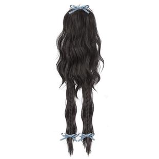 假发辫子女高马尾抓夹仿真发瀑布半扎甜酷拳击辫网红辣妹麻花长辫