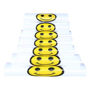 透明笑脸塑料袋家用密封袋大中小号垃圾袋学生教室手提背心式迷你