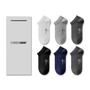 cheekkiss男士纯棉袜子礼盒短袜中筒长袜春夏秋冬四季袜船袜防臭