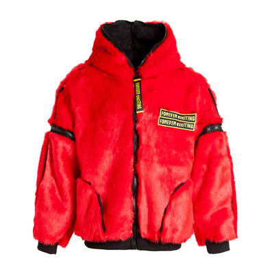 激动派原创设计仿兔毛保暖大衣