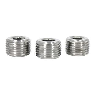 316L不锈钢内六角外丝堵头NPT1/2G丝堵管堵螺塞闷头2分4分6分1寸