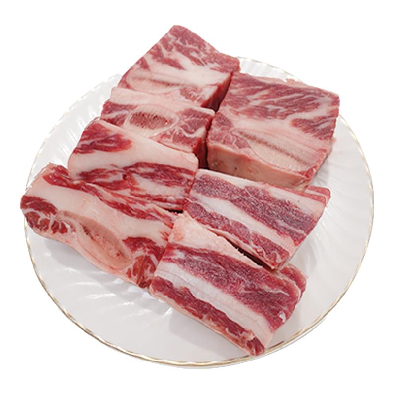 肉鲜森澳洲谷饲牛仔肋排原切无腌制牛仔骨700g*2包