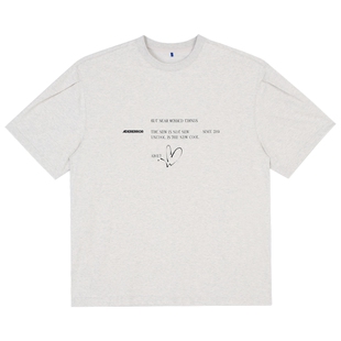 ADERERROR 23FW Twinkle heart logo T恤新品签字印画宽松短袖秋