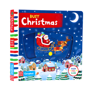 Usborne出品/DK圣诞节主题书单 英文原版绘本Bizzy Bear/Busy低幼儿童启蒙机关操作书 Merry Christmas 早教英语读物发光书发声书