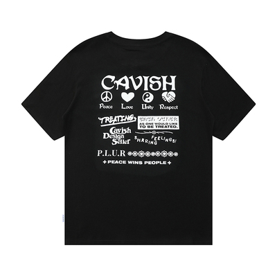 CAVISH韩系夏季简约前后字母短袖