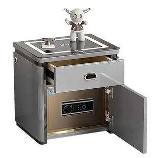 虎牌WiFi保险柜床头柜保险箱一体无线充三色触摸灯蓝牙音响密码锁