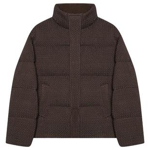 w2x2025冬季新款加厚立领新国标羽绒服短款不规则拼接面包服外套