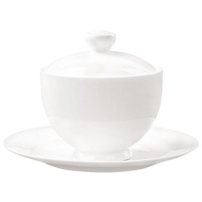 梓宁纯白骨瓷酒店家用盖碗炖盅