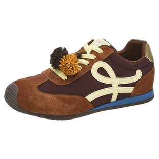 15mins歪头内增高运动休闲鞋女2026新款春季丑萌复古德训鞋板鞋子