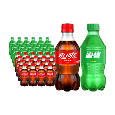 可口可乐+雪碧饮料300ml*48瓶