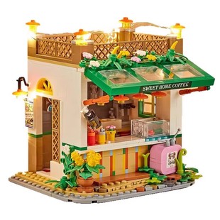 2025新款阳光花房积木diy手工小屋公主风积木拼装玩具生日礼物女