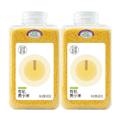 田喜粮鲜有机黄小米450g×2瓶