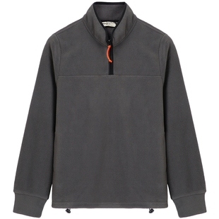 布景卫衣女春季新品简约运动风立领宽松摇粒绒套头外套上衣0862