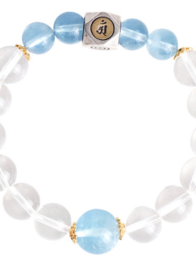 心斋堂五行金水女款白水晶手串