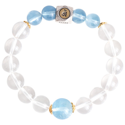 心斋堂五行金水女款白水晶手串