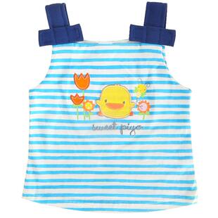 夏清仓黄色小鸭女童背心童装洋气可爱夏装女宝宝纯棉吊带衫上衣