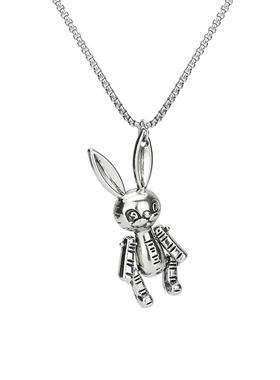 嘻哈潮酷链女大号兔子太空人项链
