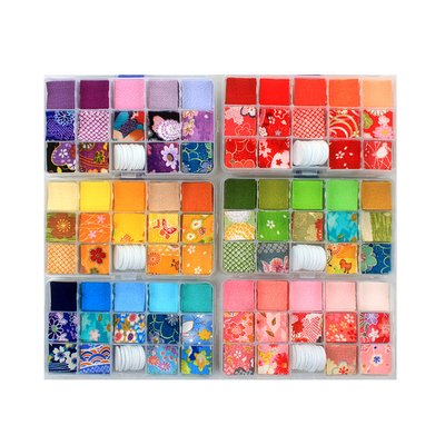 和风绉布切片细工花簪手工DIY3cm