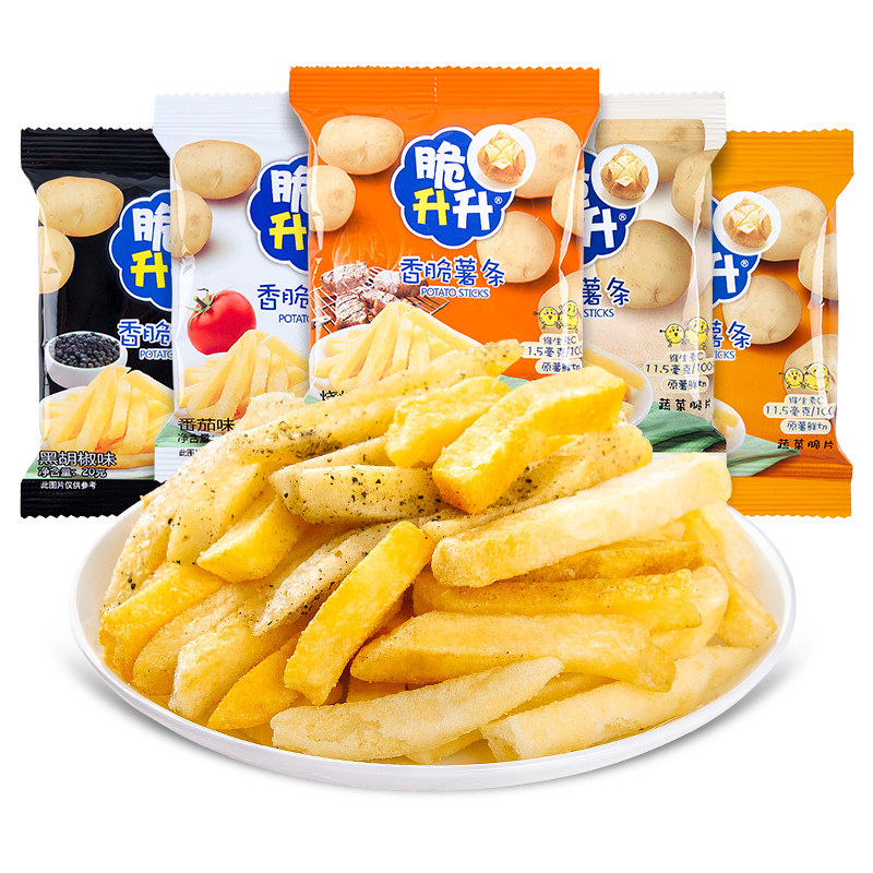 脆升升薯条蜂蜜黄油味小包装番茄味薯片网红解馋零食小吃休闲食品