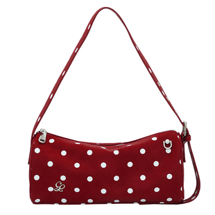 少女心球 波点软圆筒 百搭轻便小众设计韩系斜挎手提腋下包