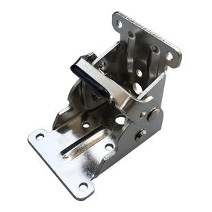 90度自锁炕折叠合页铰链桌椅腿脚银色折叠茶几家具不锈钢五金配件