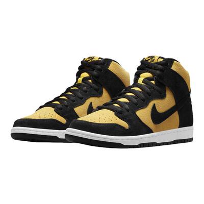 NikeSBDunk男黑黄高帮板鞋