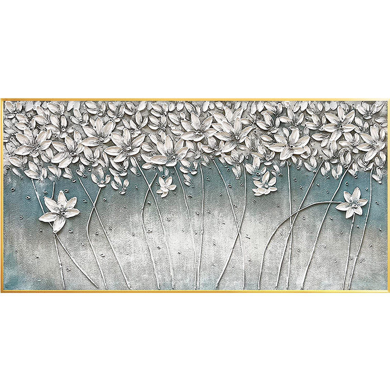 艺美嘉平面手绘简约花卉油画实惠