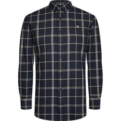 乔治白男士秋季纯棉修身衬衫