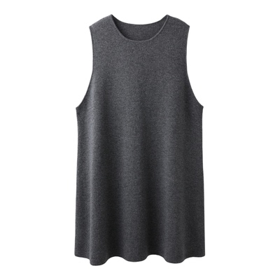 软糯亲肤质感羊毛百搭无袖连衣裙