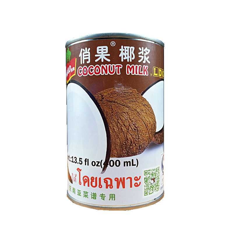 俏果椰浆400ml×24罐商用海南俏果椰浆冬阴功椰奶罐装整箱包邮