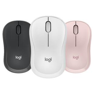 罗技轻音系列M240无线鼠标蓝牙办公粉色女生静音平板电脑键盘套装