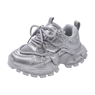 芭芭鸭单网鞋女童鞋子2026夏季新款儿童运动鞋防滑透气老爹跑步鞋