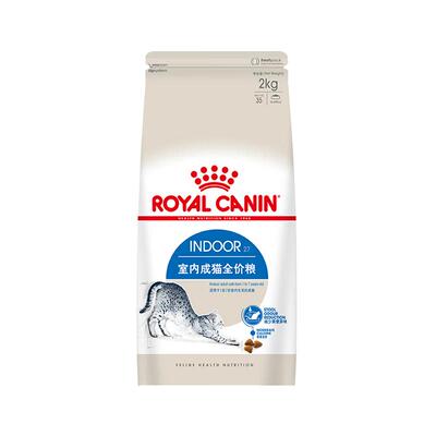 皇家猫粮I27室内成猫全价主粮10kg英短美短布偶通用猫粮2kg装