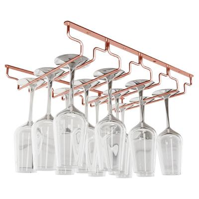 304不锈钢玫瑰金家用红酒杯架