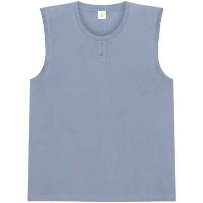 铜牛汗布圆领宽肩男背心 2026春夏新款纯棉休闲背心男打底NB038