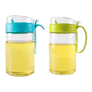 茶花玻璃油壶防漏油瓶家用厨房调料瓶不挂油装酱油油壸大容量油罐