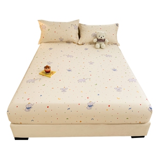 100全棉纯棉床笠单件单人卡通印花学生宿舍床单罩保护套四季通用