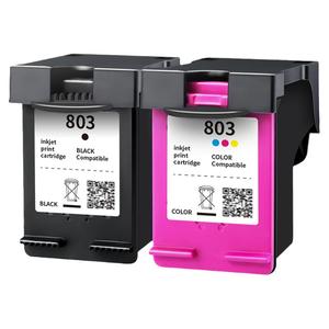 803墨盒可加墨适用惠普hpDeskjet 2132 2621 2622 1112 1110 2131 2130  2623 2628打印机连供XL连喷黑色彩色
