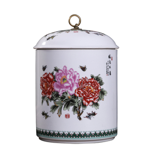 陶瓷米缸密封储物罐10斤装带盖米桶厨房家用储物罐水桶装米箱面缸